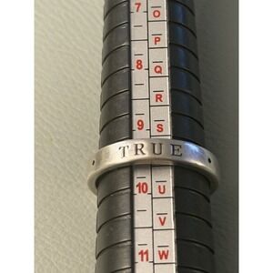 Sterling Silver TRUE LOVE WAITS Band Ring 925 Sz: 9.5 #418